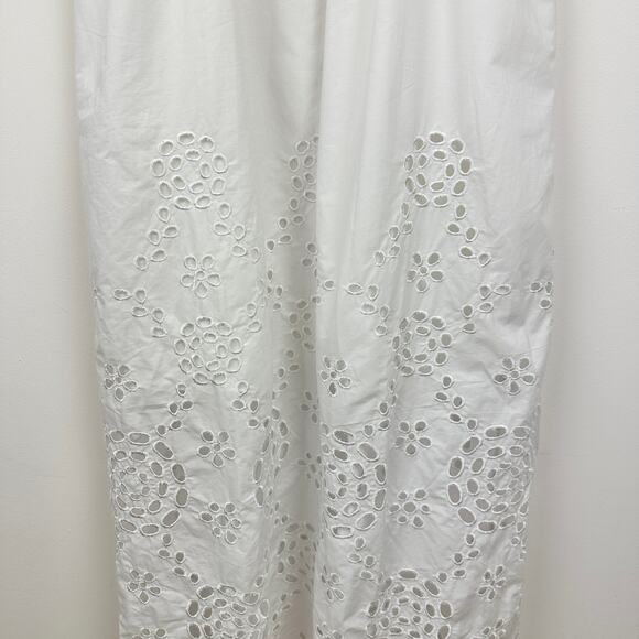 Madewell Embroidered Tank Midi Dress White Poplin Cottagecore Pockets US 2 NWT - Picture 14 of 15